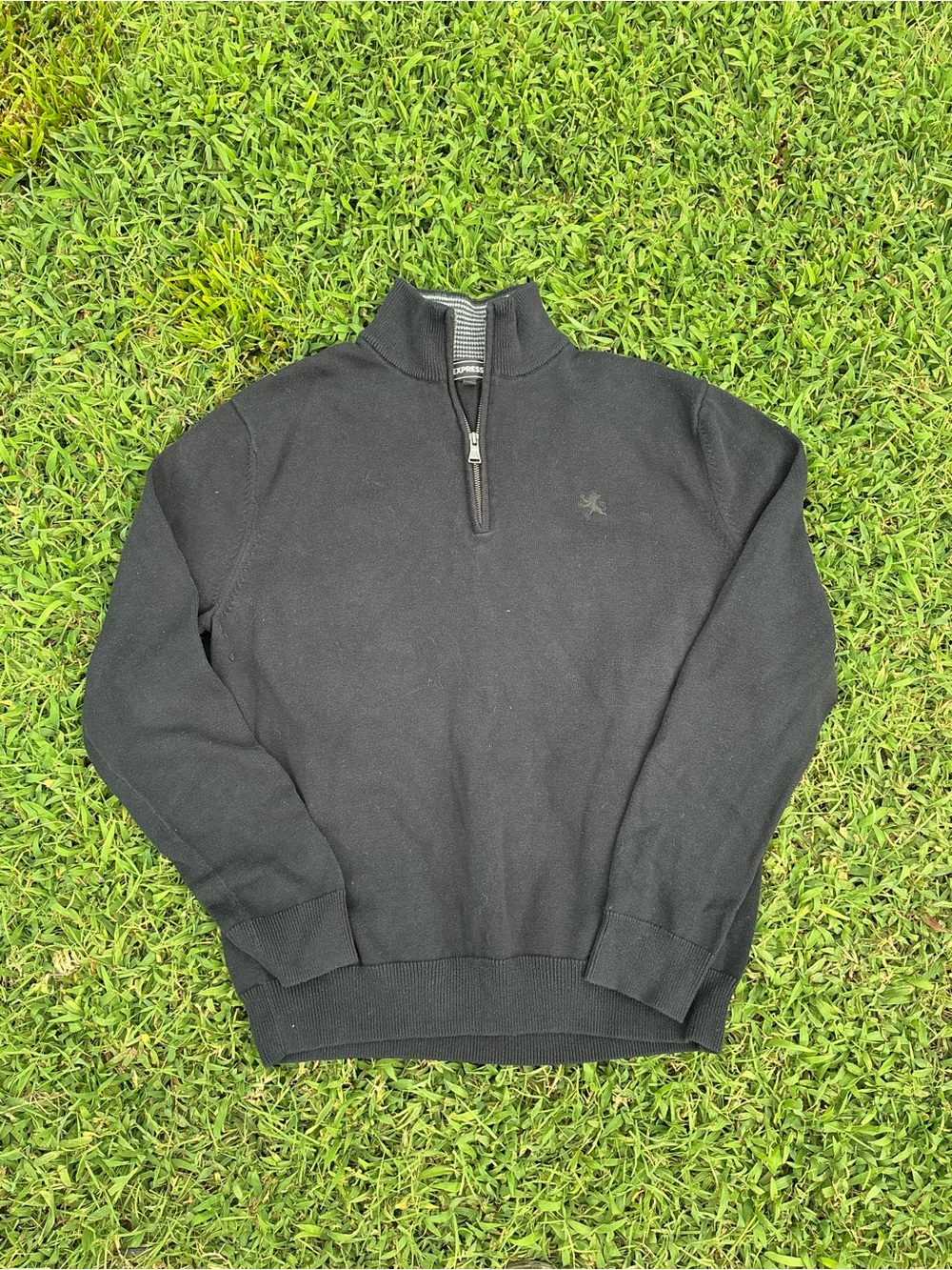 Express Black Quarter-Zip Men's Sweater